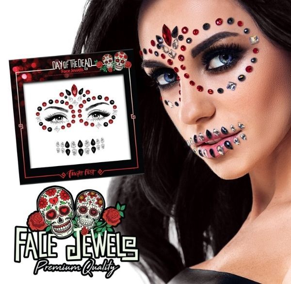PaintGlow Day Of The Dead Face Jewels