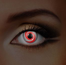 i-Glow Red Swirl UV Contact Lenses (90 Day)