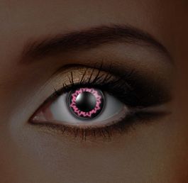 i-Glow Pink Butterfly UV Contact Lenses (90 Day)