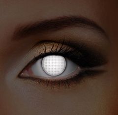 i-Glow White Mesh UV Contact Lenses