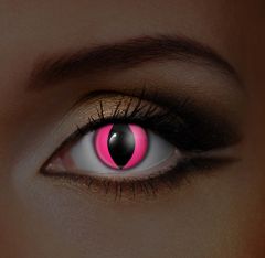 i-Glow Pink Cat UV Contact Lenses